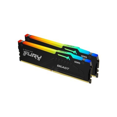 Модуль памяти для компьютера DDR5 128GB (2x64GB) 5600 MHz Beast RGB Kingston Fury (ex.HyperX) (KF556C40BBAK2-128) - Нулевой остаток (Feed) - Нулевой остаток (Feed)