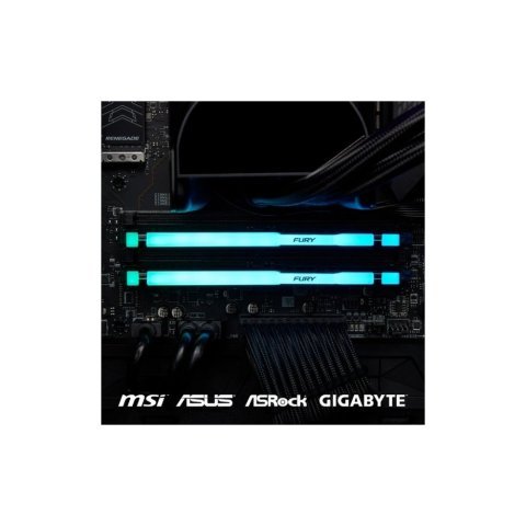 Модуль памяти для компьютера DDR5 128GB (2x64GB) 5600 MHz Beast RGB Kingston Fury (ex.HyperX) (KF556C40BBAK2-128) - Нулевой остаток (Feed) - Нулевой остаток (Feed)