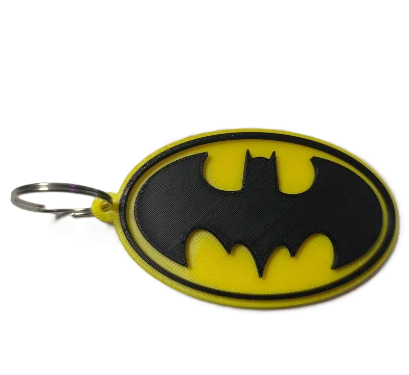 Брелок Batman Logo Keychain ABS пластик Бетмен Логотип жовтий 8 см.