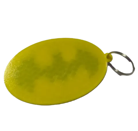 Брелок Batman Logo Keychain ABS пластик Бетмен Логотип жовтий 8 см. -   -  