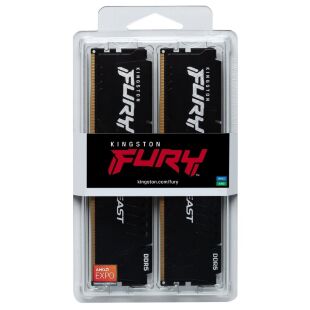 Модуль памяти для компьютера DDR5 64GB (2x32GB) 5600 MHz Beast EXPO Black Kingston Fury (ex.HyperX) (KF556C40BB2K2-64)