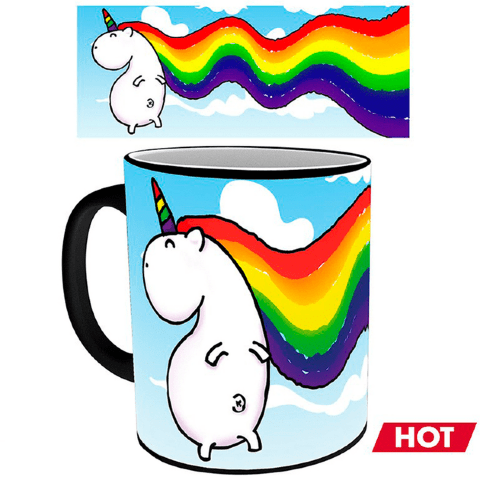 Чашка хамелеон Unicorn Sparkle Єдиноріг 320 мл - -