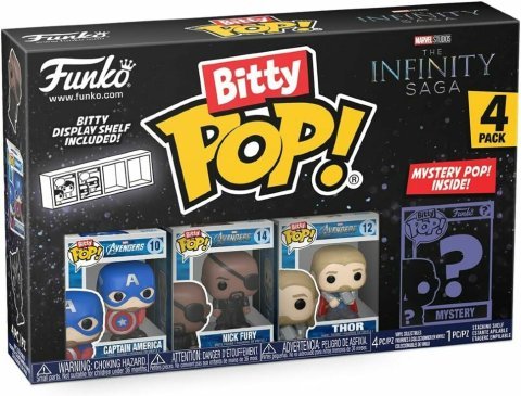 Фигурки Funko Bitty Marvel Captain America, Nick Fury, Thor (4-Pack) фанко Марвел Капитан Америка Ник Фьюри Тор -   -  