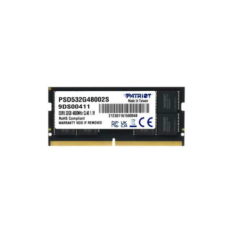 Модуль памяти для ноутбука SoDIMM DDR5 32GB 4800 MHz Patriot (PSD532G48002S) - Нулевой остаток (Feed) - Нулевой остаток (Feed)