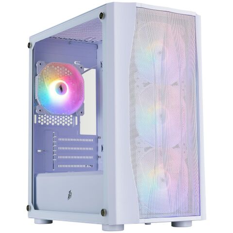 Корпус для ПК 1stPlayer X3-M-WH-4F1-W - Нулевой остаток (Feed)  - Нулевой остаток (Feed) 