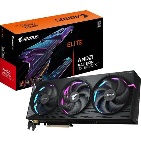 Видеокарта GIGABYTE Radeon RX 9070 XT 16Gb AORUS ELITE (GV-R9070XTAORUS E-16GD) - Нулевой остаток (Feed) - Нулевой остаток (Feed)