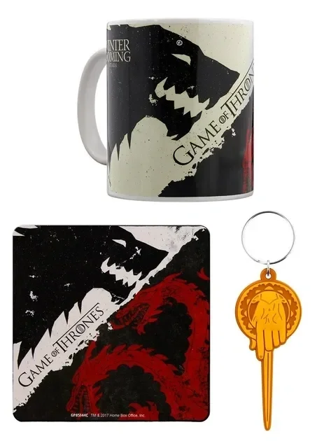 Подарочный набор Pyramid International Game of Thrones: Stark & Targaryen Mug Set (чашка, подставка, брелок) -   -  