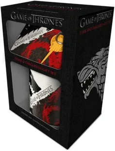 Подарочный набор Pyramid International Game of Thrones: Stark & Targaryen Mug Set (чашка, подставка, брелок)