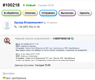 Черный список покупателей