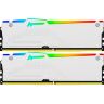 Модуль памяти для компьютера DDR5 32GB (2x16GB) 6000 MHz Beast RGB EXPO White Kingston Fury (ex.HyperX) (KF560C36BWE2AK2-32)