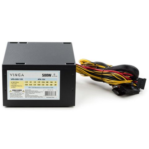 Блок питания Vinga 500W ОЕМ (VPS-500-120) - Нулевой остаток (Feed) - Нулевой остаток (Feed)