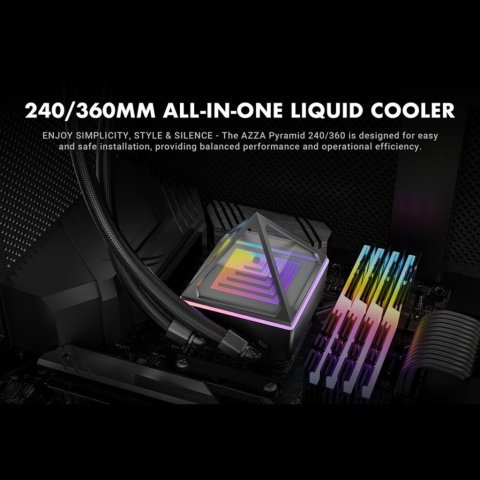 Система жидкостного охлаждения Azza PYRAMID 360 (LCAZ-360Y-ARGB) - Нулевой остаток (Feed)  - Нулевой остаток (Feed) 