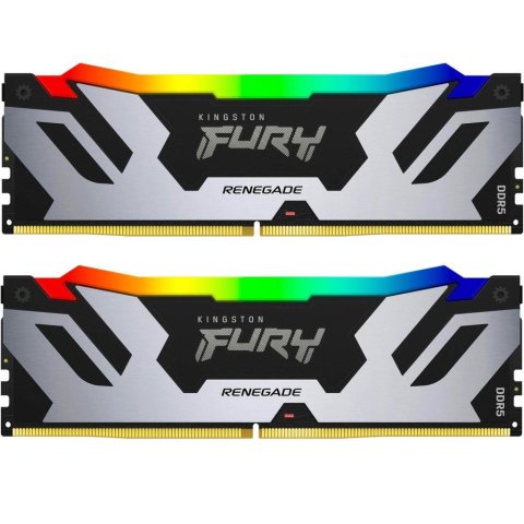 Модуль памяти для компьютера DDR5 32GB (2x16GB) 7200 MHz Renegade RGB XMP Kingston Fury (ex.HyperX) (KF572C38RSAK2-32) - Нулевой остаток (Feed)  - Нулевой остаток (Feed) 