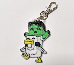 Брелок Minecraft Steve duck Майнкрафт Стів на качці ABS пластик 6 см.