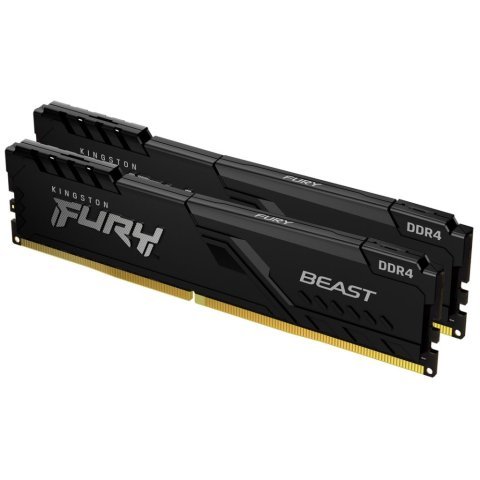 Модуль памяти для компьютера DDR4 16GB (2x8GB) 3200 MHz Fury Beast Black Kingston Fury (ex.HyperX) (KF432C16BBK2/16) - Нулевой остаток (Feed) - Нулевой остаток (Feed)