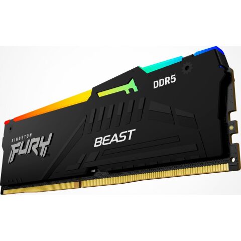 Модуль памяти для компьютера DDR5 64GB 5600 MHz Beast RGB EXPO Black Kingston Fury (ex.HyperX) (KF556C40BBA-64) - Модули памяти для компьютера - Модули памяти для компьютера