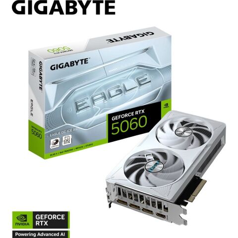 Видеокарта GIGABYTE GeForce RTX5060 8Gb EAGLE OC ICE (GV-N5060EAGLEOC ICE-8GD) - Видеокарты  - Видеокарты 