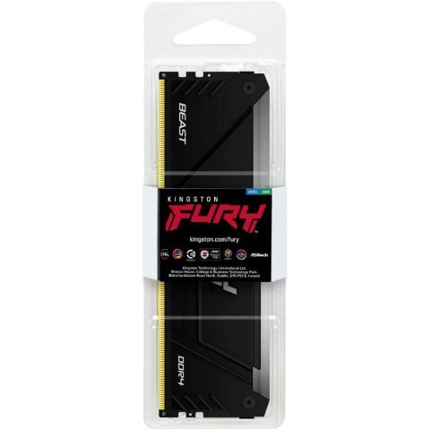 Модуль памяти для компьютера DDR4 8GB 3600 MHz Beast RGB Kingston Fury (ex.HyperX) (KF436C17BB2A/8) - Нулевой остаток (Feed)  - Нулевой остаток (Feed) 