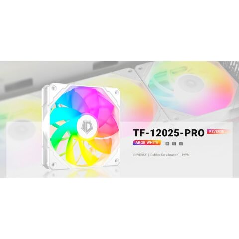 Кулер для корпуса ID-Cooling TF-12025-PRO ARGB REVERSE WHITE - Нулевой остаток (Feed) - Нулевой остаток (Feed)