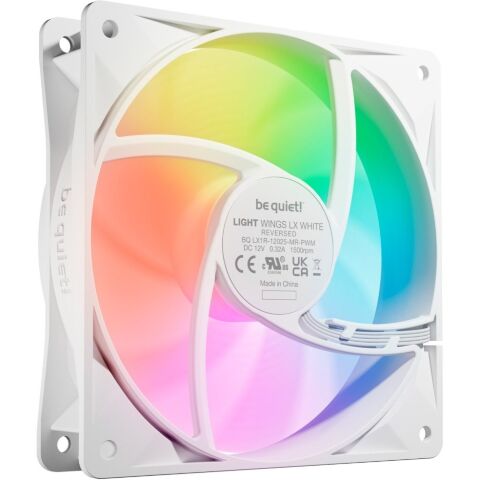 Кулер для корпуса Be quiet! Light Wings LX 120mm PWM Reverse білий (BL133) - Нулевой остаток (Feed) - Нулевой остаток (Feed)