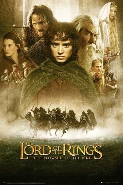 Постер Lord Of The Rings - Fellowship Of The Ring 1 Sheet Maxi Poster плакат 91*61 см - -