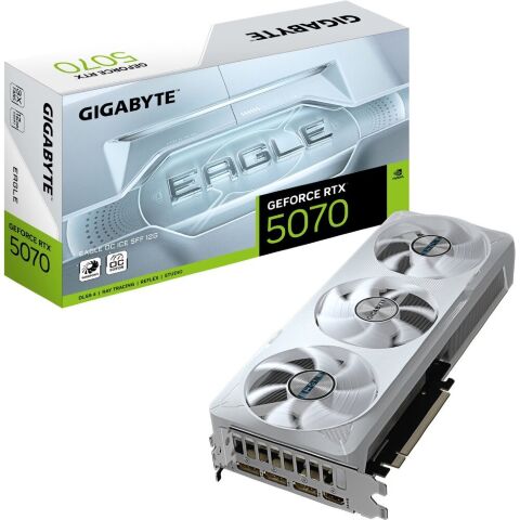 Видеокарта GIGABYTE GeForce RTX5070 12Gb EAGLE OC ICE SFF (GV-N5070EAGLEOC ICE-12GD) - Видеокарты  - Видеокарты 