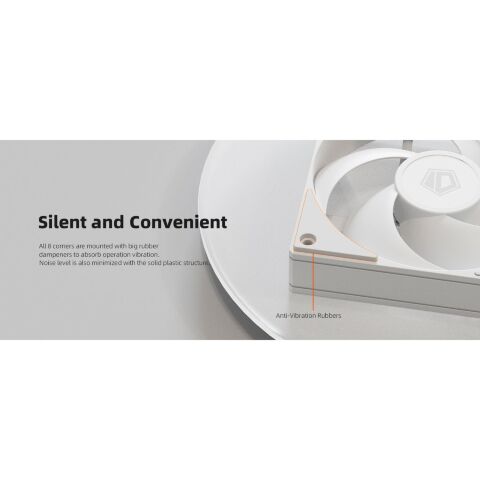 Кулер для корпуса ID-Cooling Вентилятор ID-Cooling AS-120-W (AS-120-W) - Нулевой остаток (Feed)  - Нулевой остаток (Feed) 