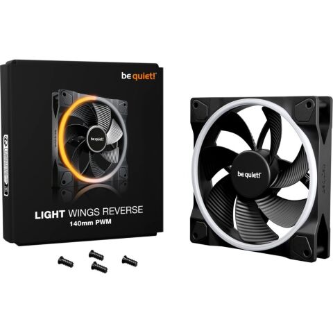 Кулер для корпуса Be quiet! Light Wings 140mm PWM Reverse чорний (BL134) - Нулевой остаток (Feed) - Нулевой остаток (Feed)