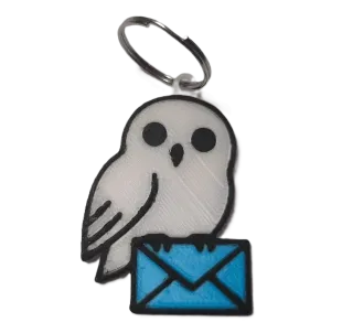 Брелок Harry Potter Hedwig Keychain ABS пластик Сова Букля 6 см.