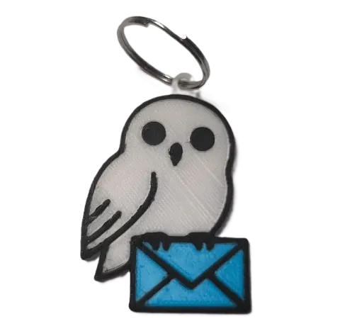 Брелок Harry Potter Hedwig Keychain ABS пластик Сова Букля 6 см. -   -  