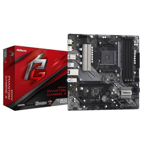 Материнская плата ASRock B550M PHANTOM GAMING 4 - Нулевой остаток (Feed)  - Нулевой остаток (Feed) 