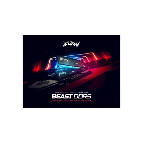 Модуль памяти для компьютера DDR5 16GB 5200 MHz Beast AM5 Black Kingston Fury (ex.HyperX) (KF552C36BBE-16) - Нулевой остаток (Feed) - Нулевой остаток (Feed)