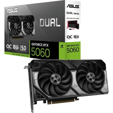 Видеокарта ASUS GeForce RTX5060 8Gb DUAL OC (DUAL-RTX5060-O8G) - Нулевой остаток (Feed) - Нулевой остаток (Feed)
