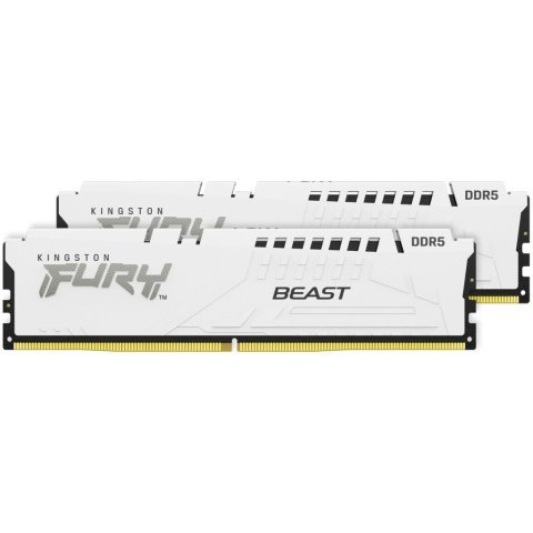 Модуль памяти для компьютера DDR5 32GB (2x16GB) 5200 MHz Beast EXPO White Kingston Fury (ex.HyperX) (KF552C36BWEK2-32) - Нулевой остаток (Feed)  - Нулевой остаток (Feed) 