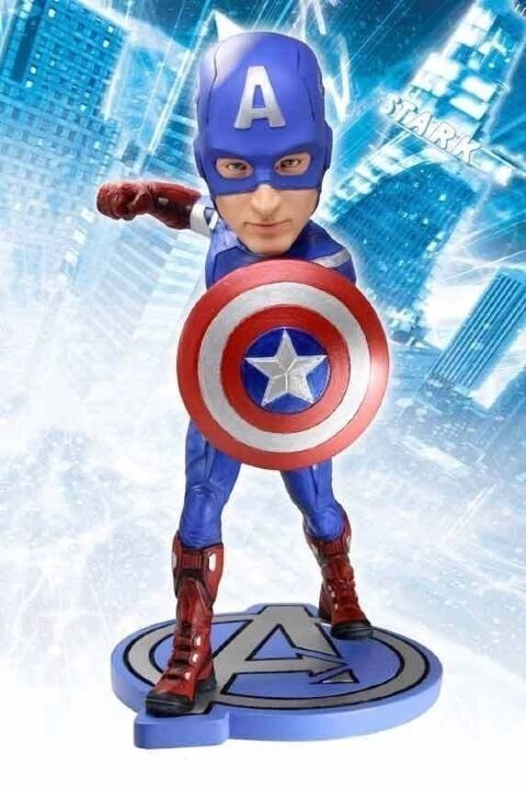 Фігурка башкотряс NECA Marvel Captain America Head Knocker Капітан Америка 18 см. -   -  