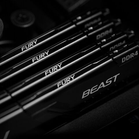 Модуль памяти для компьютера DDR4 8GB 3200 MHz Fury Beast Black Kingston Fury (ex.HyperX) (KF432C16BB/8) - Нулевой остаток (Feed)  - Нулевой остаток (Feed) 