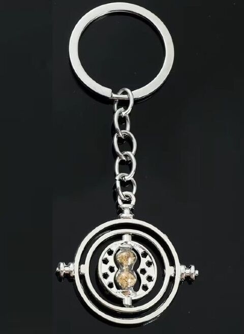 Брелок Harry Potter Time Turner Keychain Маховик часу Гаррі Поттер срібний -   -  