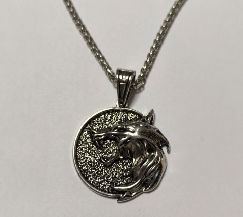 Медальйон 3D Відьмак (The Witcher) метал новий кулон Геральта із серіалу №6 - -