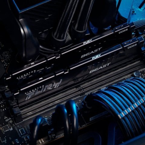 Модуль памяти для компьютера DDR5 32GB (2x16GB) 5600 MHz Beast AM5 Black Kingston Fury (ex.HyperX) (KF556C36BBEK2-32) - Нулевой остаток (Feed) - Нулевой остаток (Feed)