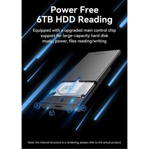 Карман внешний Vention 2.5" HDD/SSD USB 3.0 Micro-B Black (KPAB0) - Нулевой остаток (Feed) - Нулевой остаток (Feed)