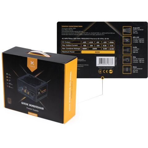 Блок питания Vinga 600W (VPS-600B1) - Блоки питания - Блоки питания