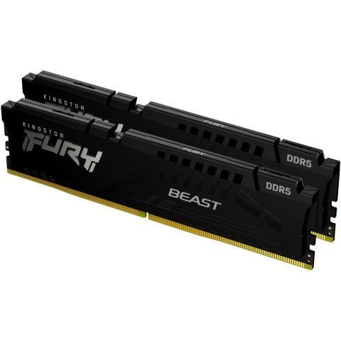 Модуль памяти для компьютера DDR5 64GB (2x32GB) 6000 MHz Beast Black EXPO Kingston Fury (ex.HyperX) (KF560C36BBEK2-64) - Нулевой остаток (Feed) - Нулевой остаток (Feed)