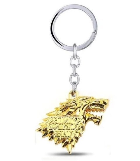 Брелок Game of Thrones Stark Wolf (Winter is Coming) колір gold - -