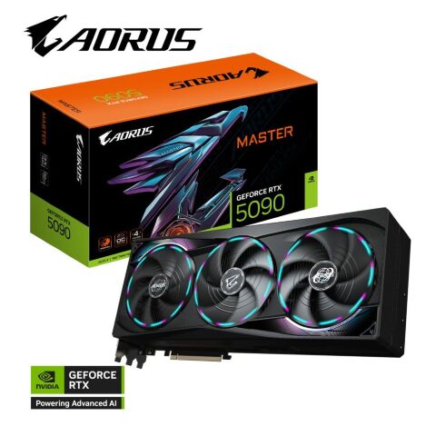 Видеокарта GIGABYTE GeForce RTX5090 32GB AORUS MASTER (GV-N5090AORUS M-32GD) - Видеокарты - Видеокарты