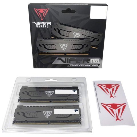 Модуль памяти для компьютера DDR4 32GB (2x16GB) 3600 MHz Viper Steel Patriot (PVS432G360C8K) - Нулевой остаток (Feed) - Нулевой остаток (Feed)