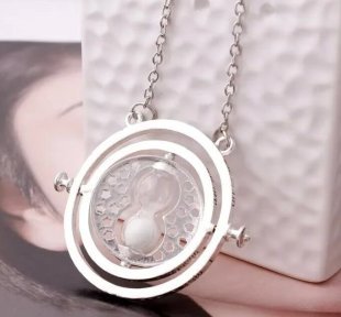 Кулон Harry Potter Маховик часу Гаррі Поттер (Time Turner Necklace) срібний