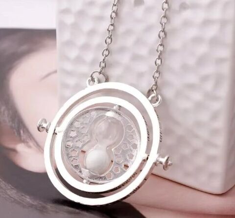 Кулон Harry Potter Маховик часу Гаррі Поттер (Time Turner Necklace) срібний - -