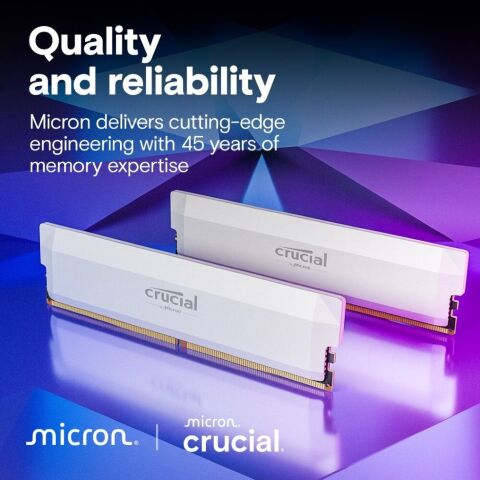 Модуль памяти для компьютера DDR5 16GB 6000 MHz Pro Overclocking White Micron (CP16G60C36U5W) - Модули памяти для компьютера  - Модули памяти для компьютера 