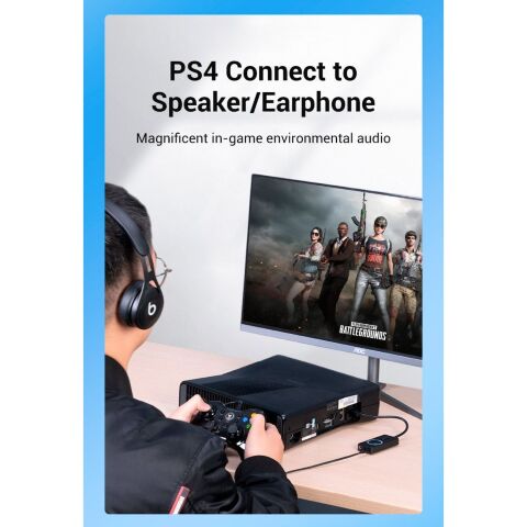 Звуковая плата Vention Audio USB 3х3,5mm jack 0.15m Volume Control (CDRBB) - Нулевой остаток (Feed)  - Нулевой остаток (Feed) 