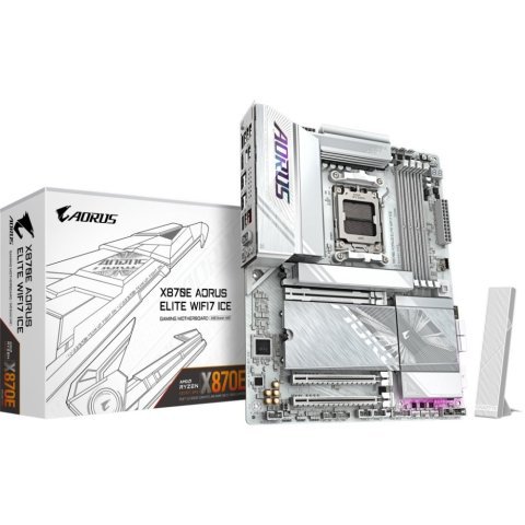Материнская плата GIGABYTE X870E AORUS ELITE WIFI7 ICE (X870E A ELITE WIFI7 ICE) - Нулевой остаток (Feed) - Нулевой остаток (Feed)